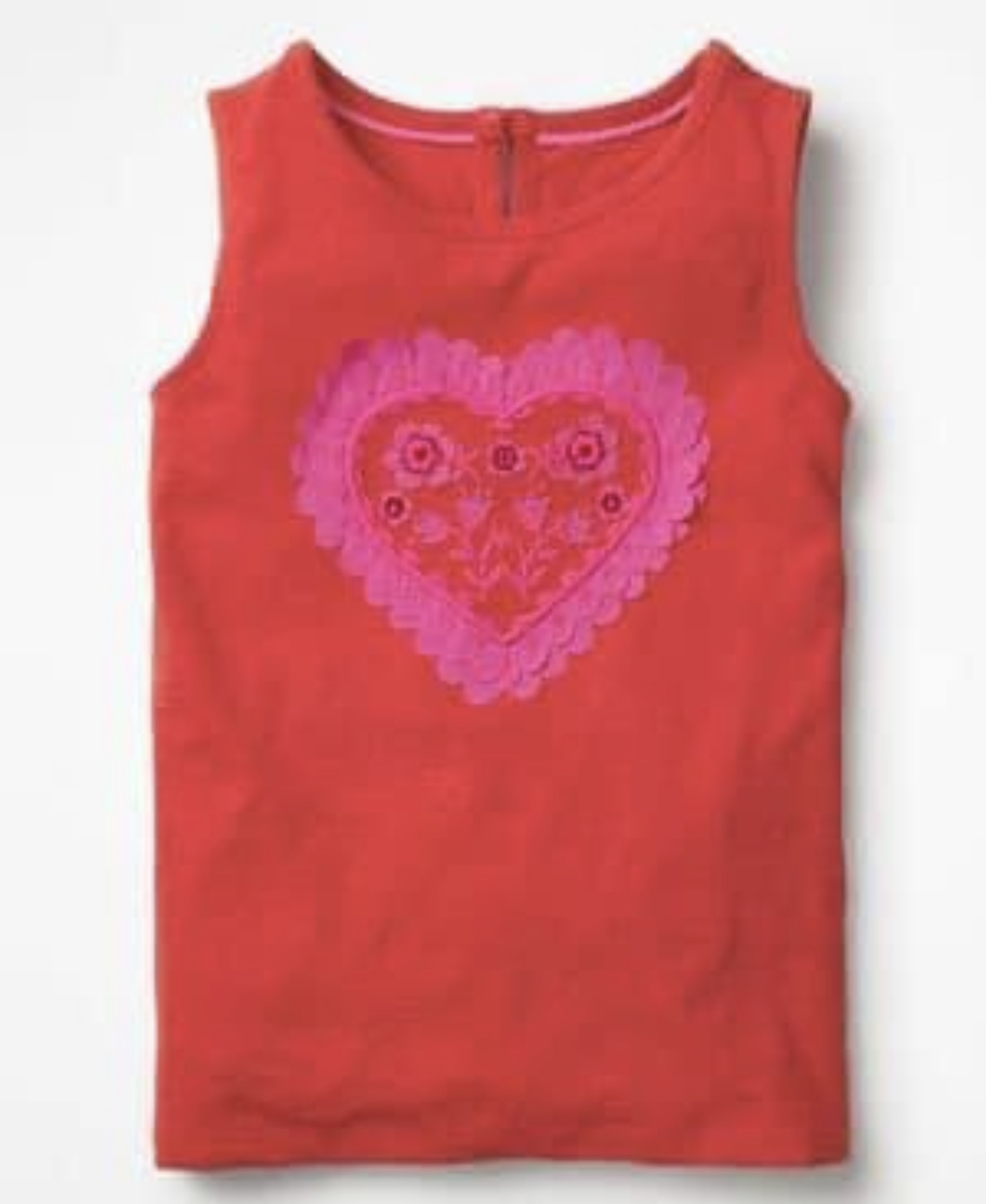 SC468 Ex Chainstore Red Heart Flutter Applique Vest Top x40